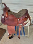 Use Older 15" Brown Color Billy Cook Barrel Saddle W/some Silver #284. Fixed Price $749.99.