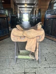 Billy Royal Rough Out Work Training Western Saddle 16.5. Fixed Price $1400.00.