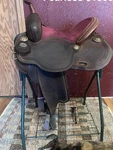 Martin Fearless 14" Barrel Racing Saddle, Brown Leather, Traditional Design. Fixed Price $2000.00.