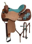 Double Arctic Aztec" Print Barrel Style Horse Saddle SET.14", 15", 16". Fixed Price $430.00.