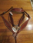Orlov Hill Tooled Leather Horse Tack Bridle, Bit & Breast Collar, Full. Fixed Price $86.00.