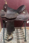 15" Hereford Barrel/pleasure/trail Saddle, Brown Leather, Traditional Design. Fixed Price $650.00.