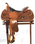 15" Hr Hud Roberts Signature Series Reining Western Saddle Fqhb Used. Fixed Price $2000.00.