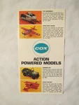 Cox Action Powered Models #11706 Mini Catalog 1970 Manufacturing Usa. Fixed Price $24.99.