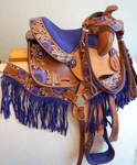 12" Pony Mini Floral Purple Trail Barrel Pleasure Saddle Youth Option Of Hsbp. Fixed Price $368.00.