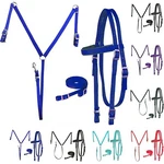 Majestic Ally Equestrian Browband Headstall, Reins & Breastcollar Set For Horse. Fixed Price $39.99.
