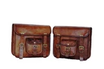 Motorcycle Side Pouch Brown Leather Saddlebags Panniers 2BA.... Fixed Price $51.48.