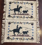 El Paso Saddle Blanket Cowboy/horse Placemats South Western, Roping Lot Of 2. Fixed Price $13.00.