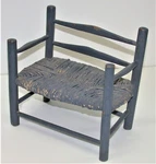 Ooak Rock-a-billy Hillbilly Stick Bench Woven Twine Seat 9" X 8.5" D. Fixed Price $14.99.