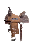 2-1385 14 Inch Used Corriente Western Trophy Barrel Saddle. Fixed Price $895.00.