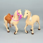 Mattel 2018 Barbie Hugs Horses Blonde Palomino Set Of & Saddle. Fixed Price $21.00.