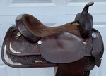Circle Y 17" Beautiful Tooled Leather Silver Show Pleasure Saddle Medium/sqhb. Fixed Price $750.00.