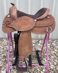 Adult Roughout Western Work Saddle: Training Ranch (15, 16, 17 Inch). Fixed Price $409.99.