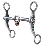 77PC 5 1/4" Professional Choice Silver Feather Shank Lifesaver Horse Mouth Bit. Fixed Price $112.99.