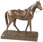 Hand-cast English Saddle Horse Sculpture Decor. Fixed Price $250.00.
