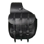 Western Handmade Leather Horse Saddle Bag Black Three Strap Ss Buckle. Fixed Price $169.00.