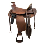 16" Buffalo Saddlery Rugged Outlaw Chocolate Rough Roper Style Saddle!. Fixed Price $474.95.