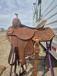 Marlene Mcrae By Reinsman Barrel Saddle 14.5" Seat. Special Effex Tree. Fixed Price $2750.00.