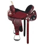 17 In Hilason Western Horse Barrel Flex Tree Trail American Leather Saddle. Fixed Price $749.95.