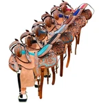 10" To 16" Western Kids-adult Horse Barrel Saddle With Free Tack Set & Shipping. Fixed Price $329.99.