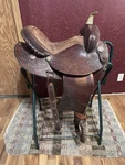 Blue Ridge 14" Pleasure/trail Saddle, Brown Leather, Traditional Design, 9010. Fixed Price $475.00.