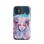 Watercolor Whimsigoth Pastel Portrait Goat Horns Tough Case For Iphone. Fixed Price $30.00.