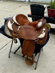 Custom Saddle With High Quality Silver And Leather .. Fixed Price $2200.00.