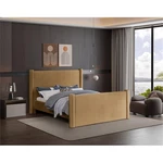 Bowery Hill Contemporary Solid Wood Frame Saddle Durable Velvet Full Bed. Fixed Price $897.04.