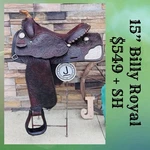 15 Billy Royal Saddle, Dark Oil, Silver, Vintage, Supple Leather, Arabian,. Fixed Price $549.00.