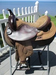 16'' Brown Big Horn # 106 Western Barrel/ Trail Saddle Qh Bars Leather/cordura. Fixed Price $325.00.