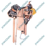 Pink Cross Western Leather Barrel Horse Saddle Tack Set Headstall 10"-18" Inch. Fixed Price $483.68.