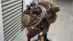 Vintage Frank Vela Saddlery Western Set W/ Rack Blanket Bridle. Fixed Price $650.00.