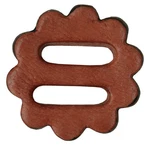 Hilason Slotted Scalloped Leather Rosette Concho Saddle Tack Mahogany 1-1/4". Fixed Price $16.99.