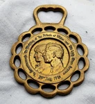King Charles Iii Diana Royal Wedding Solid Horse Brass Lustre The Crown. Fixed Price $93.27.