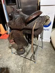 Beautiful Vintage Western Saddle Hereford. Fixed Price $475.00.