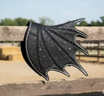 Dragon Saddle Pad Set With Ear Bonnet And Blushing Boots. Fixed Price $99.25.