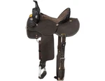 Silver Royal Western Saddle Booker Roughout Barrel Chocolate SR102. Fixed Price $729.83.