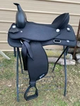 Abetta 17" Black All-around Western Saddle. Fixed Price $390.00.