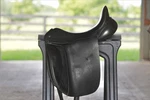 Custom Dressage Saddle Steffan's Advantage 17.5. Fixed Price $1200.00.