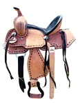 Pony Kids Barrel Horse Roughout Leather Saddle Suede Seat 8" 10" 12" 13" Black. Fixed Price $239.00.