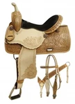 Barrel Saddle Set Floral Tooling Rainbow Crystal Rhinestone Fqhb 14" 15" 16" New. Fixed Price $414.00.