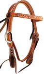 Horse Saddle Tack Bridle Western Leather Headstall Pony Crystal 78RT13. Fixed Price $36.99.