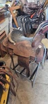 Double J Saddlery 15.5" Trophy Roping Brown Leather Traditional Design. Fixed Price $795.00.