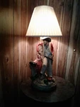 Vintage California Originals 1979 Apsit Brothers Cowboy Saddle Tree Cactus Lamp. Fixed Price $195.00.