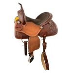 Barrel Style Saddle Silver Studs Floral & Basketweave Tooling Full Qhb 15" New. Fixed Price $325.00.
