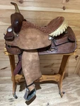 14 Billy Cook Maker Sulphur, Barrel Racing Saddle Model 1527. Fixed Price $795.00.