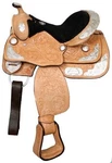 Fully Tooled Dbl.t Pony Show Saddle W/ Silver Cantle & Corner Plates!. Fixed Price $303.95.