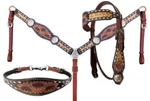 Leather Western Tack Set With Headstall ,breast Collar And Reins.. Fixed Price $124.00.