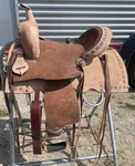 13" Royal King Boulder Two-tone Roughout Youth Western Barrel Saddle. Fixed Price $289.00.
