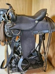 Horse Saddle Western Used Abetta Brushpopper 17 Inch Flex Tree Comfort Seat. Fixed Price $200.00.